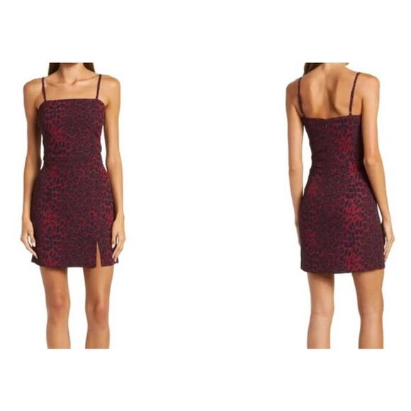 Dress the Population dress Kallan Leopard print sleeveless minidress XXL - Picture 1 of 5